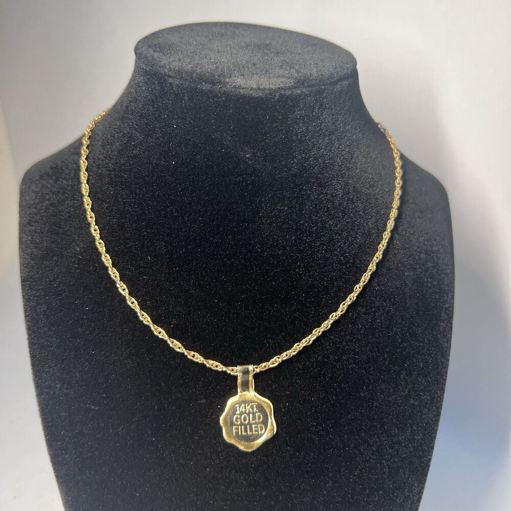 Vintage Baroness 14K Gold Filled Rope Chain Necklace 15.5" New With Tags NOS